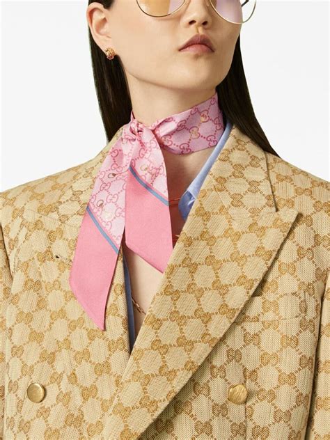 gucci scarf cow chop|gucci print silk neck bow.